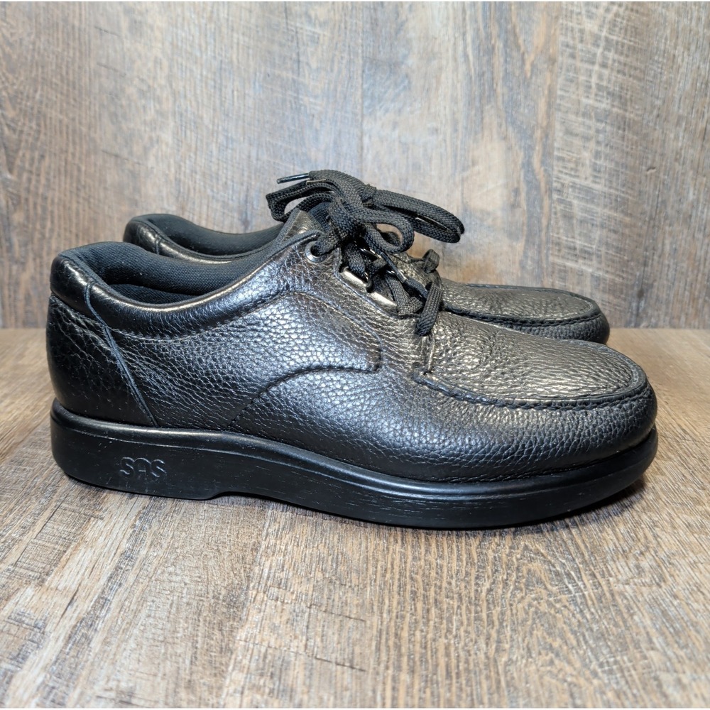 SAS Bout Time Men's Size 11 WW Black Comfort Leather Walking Shoes Sneakers - Picture 2 of 14